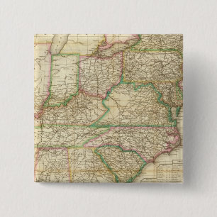 A Map Of The Roads, Canals And Steam Boat 15 Cm Square Badge
