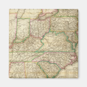A Map Of The Roads, Canals And Steam Boat Magnet