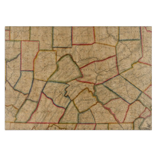 A Map Of The State Of Pennsylvania Cutting Board