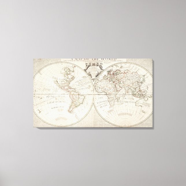 A Map of the World Canvas Print (Front)