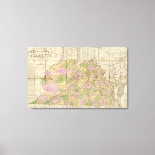 A Map of Virginia Canvas Print