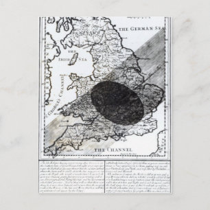 A Map Showing the Passage of Shadow of the Moon Postcard