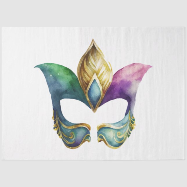 A Mardi Gras Mask Series Design 6 Tissue Paper (Front)
