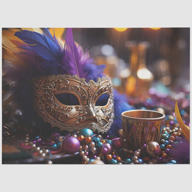 A Mardi Gras Masquerade Design Series 1 Tissue Paper (Front)