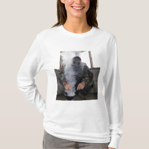 A marine fills the gas chamber with more CS gas T-Shirt