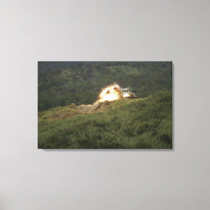 A Marine scores a direct hit Canvas Print