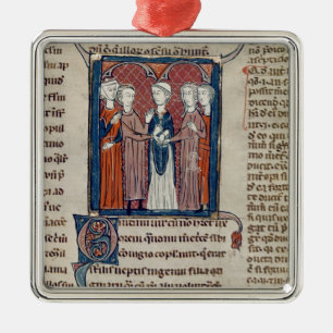 A Marriage Scene, from 'Decrets de Gratien' Metal Tree Decoration