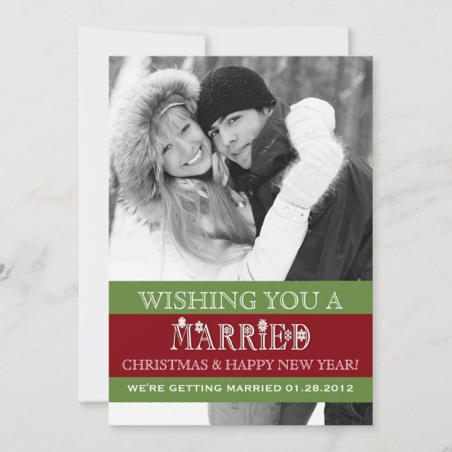 A Married Christmas Announcement (Front)