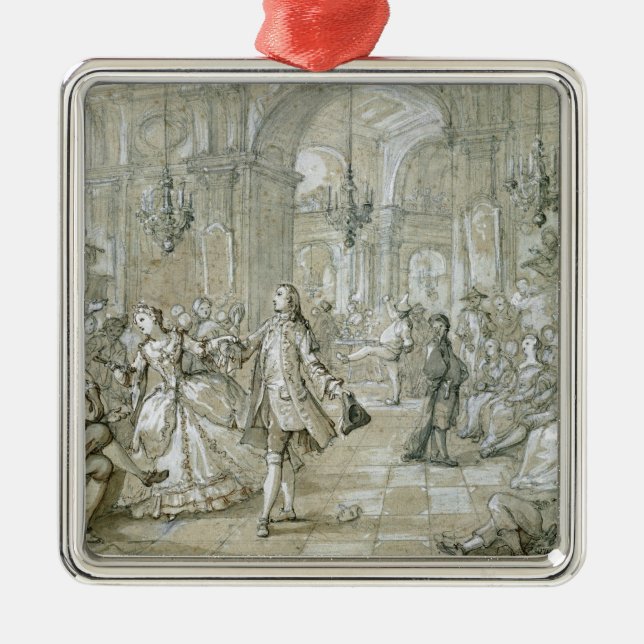 A Masquerade Ball Metal Tree Decoration (Front)