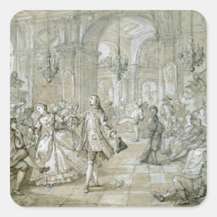 A Masquerade Ball Square Sticker