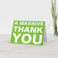 A Massive Thank You Greeting Card