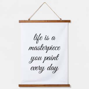 A Masterpiece Wood Topped Wall Tapestry