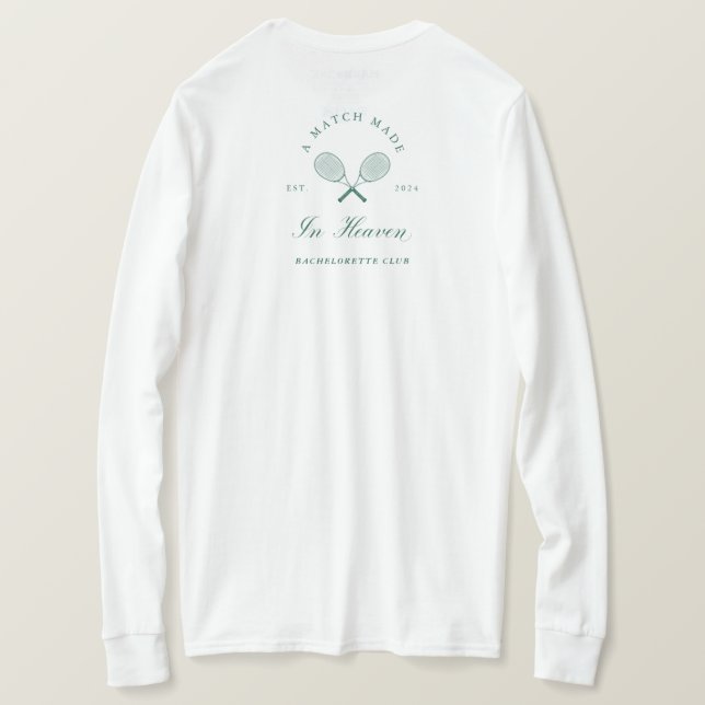A Match Made in Heaven Bachelorette T-Shirt (Design Back)
