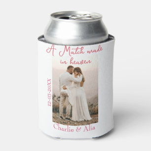 A match made in heaven photo wedding pink name sim can cooler