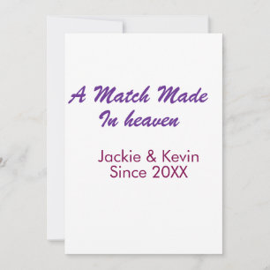 A match made in heaven purple mauve since year nam invitation