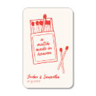 A Match Made in Heaven Red Cute Wedding Matchbooks