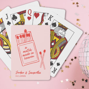 A Match Made in Heaven Wedding Favour Playing Card