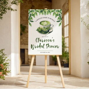 A Matcha Made in Heaven Bridal Shower Welcome Sign