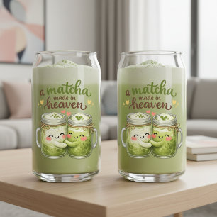 A Matcha Made in Heaven Cute Funny Pun Can Glass