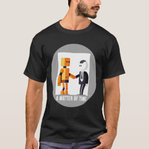 A Matter Of Time Robot and Human Shaking Hands T-Shirt