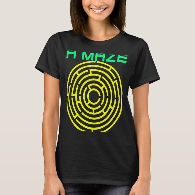 A Maze Find a Way Geeky Graphic T-Shirt (Front)