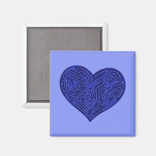 A-MAZE-ING HEART (BLUE) MAGNET
