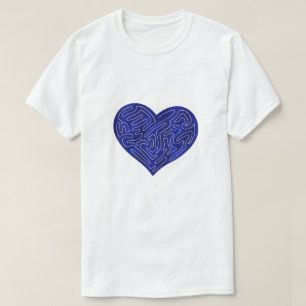 A-MAZE-ING HEART (BLUE) T-Shirt