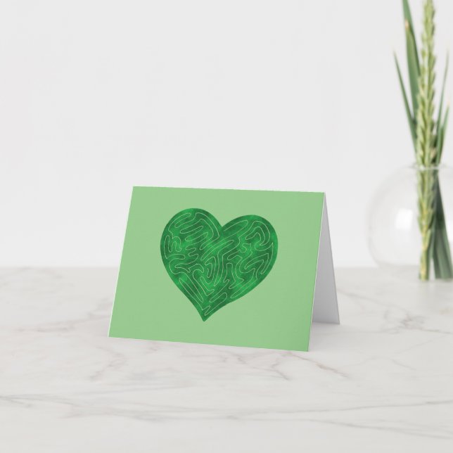 A-MAZE-ING HEART (GREEN) CARD (Front)