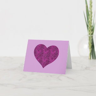 A-MAZE-ING HEART (MAGENTA) CARD