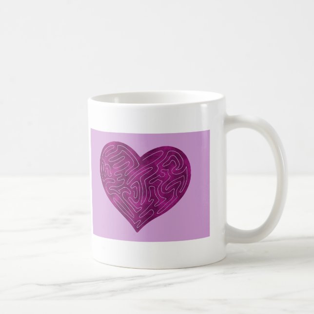 A-MAZE-ING HEART (MAGENTA) COFFEE MUG (Right)