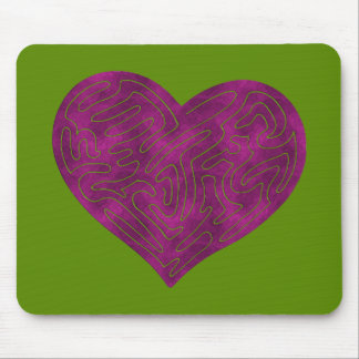 A-MAZE-ING HEART (MAGENTA) MOUSE PAD