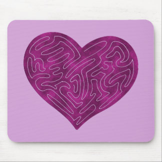 A-MAZE-ING HEART (MAGENTA) MOUSE PAD