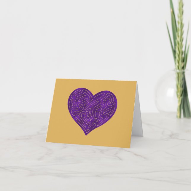 A-MAZE-ING HEART (PURPLE) CARD (Front)