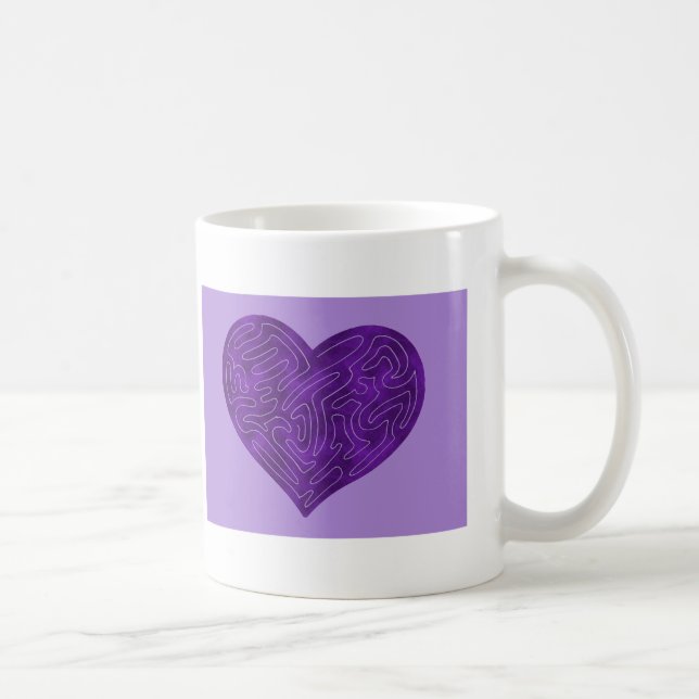A-MAZE-ING HEART (PURPLE) COFFEE MUG (Right)