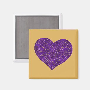 A-MAZE-ING HEART (PURPLE) MAGNET