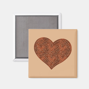 A-MAZE-ING HEART (RED) MAGNET