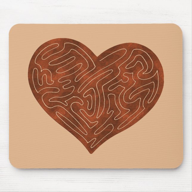 A-MAZE-ING HEART (RED) MOUSE PAD (Front)