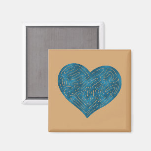 A-MAZE-ING HEART (TEAL) MAGNET