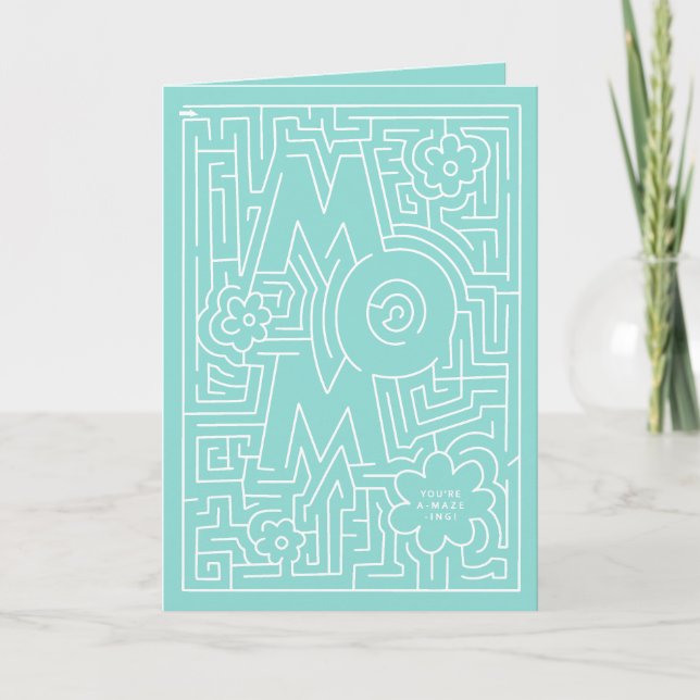 A-Maze-ing Mum Birthday design Card (Front)