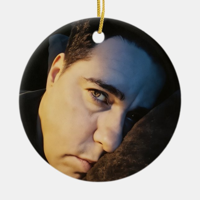 A medal ceramic tree decoration (Front)