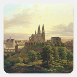 A Mediaeval Town in 1830, 1830 Square Sticker