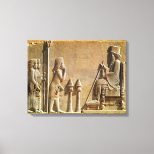 A Median officer paying homage to King Darius Canvas Print