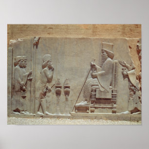 A Median officer paying homage to King Darius Poster