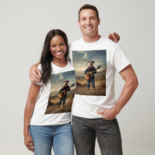 A Meerkat Country And Western Artist, T-Shirt