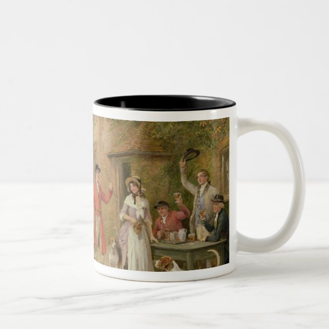 A Meeting at the Three Pigeons Two-Tone Coffee Mug (Right)