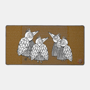 A Meetings of the Birds Desk Mat
