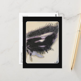 'A Memory in the Dark' Painting on a  Postcard
