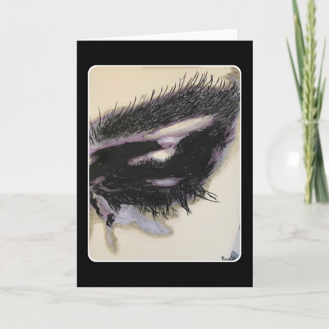 'A Memory in the Dark' Painting on a  Thank You Card (Front)