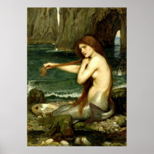 A Mermaid (1901) ~ Fine Art Canvas Poster