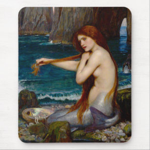 A Mermaid, c. 1900 by John Waterhouse Mouse Pad